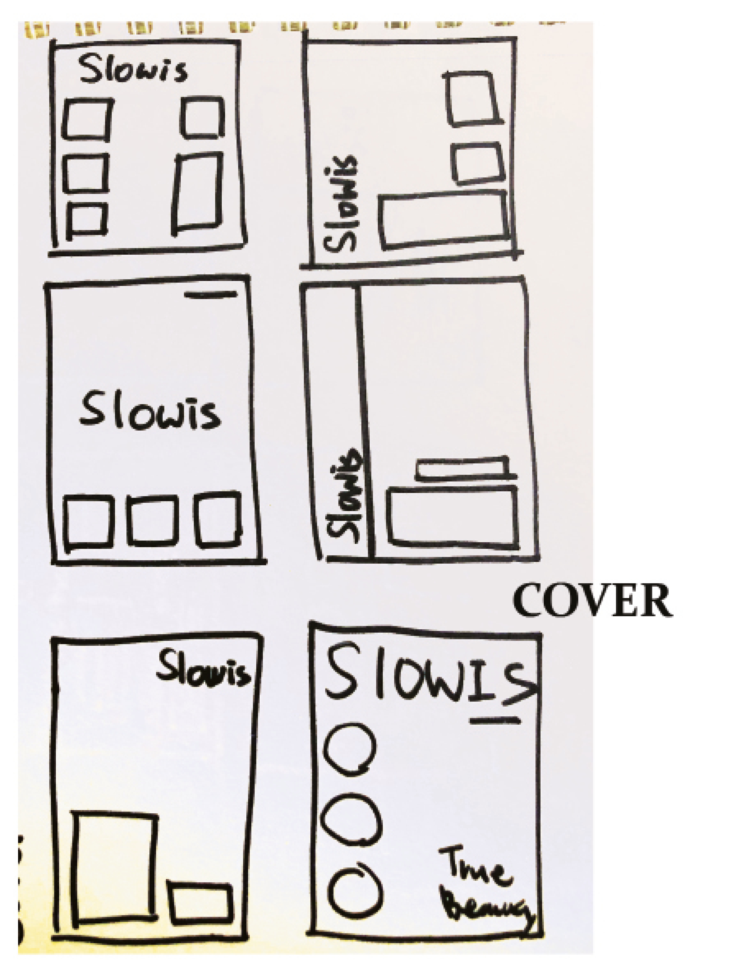 slowis beauty magazine cover thumbnail sketches