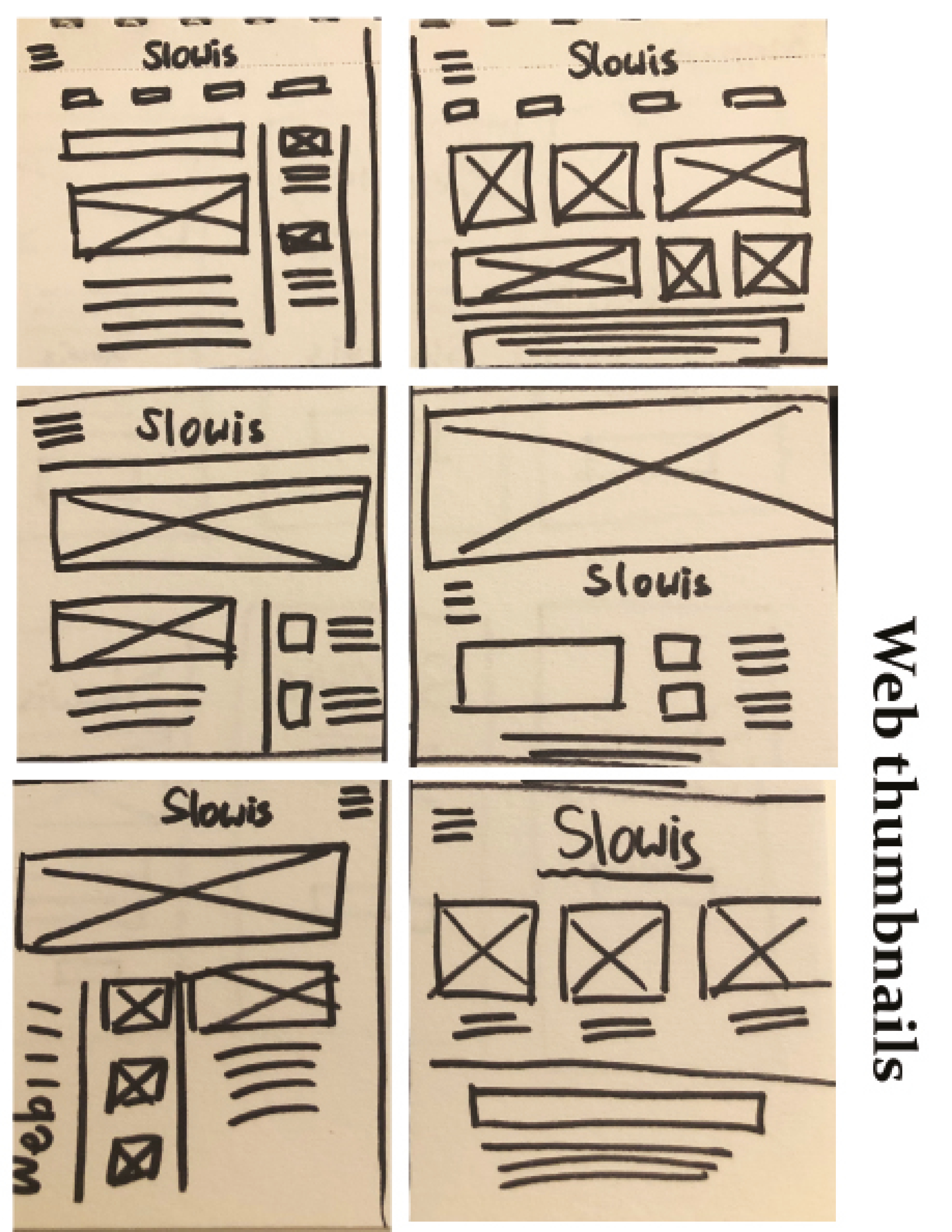 slowis beauty magazine website thumbnail sketches